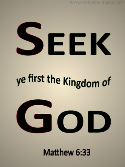 Matthew 6:33 Seek First The Kingdom Of God (beige)